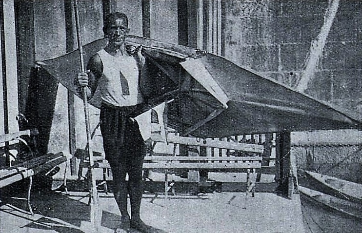 Emerich Rath canoeing River Seine Paris 1924