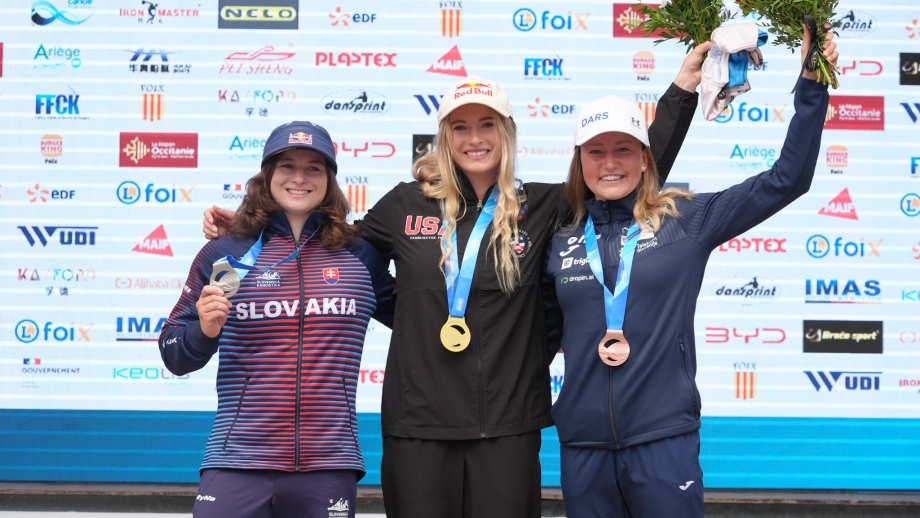Evy Leibfarth canoe slalom U23 USA Foix 2025