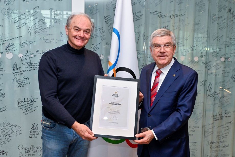 ICF John Edwards award IOC Thomas Bach