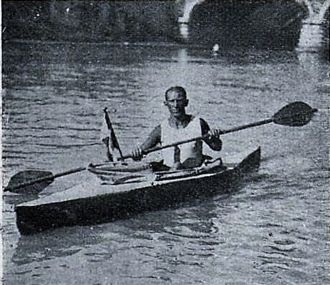Emerich Rath canoeing River Seine Paris 1924