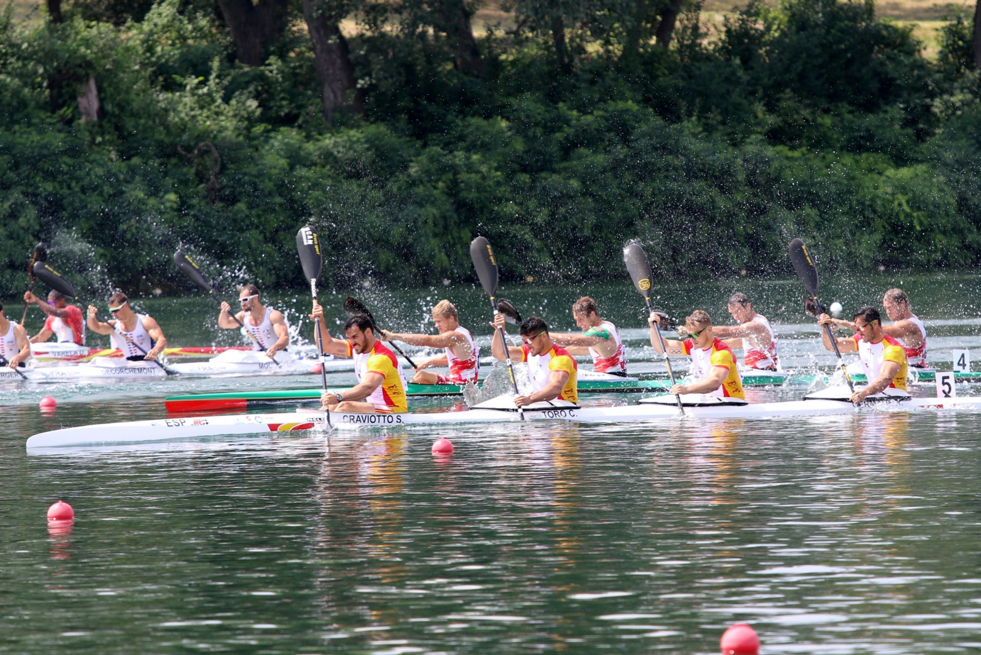 Spain snatch thrilling K4 gold over Europe | ICF - Planet 