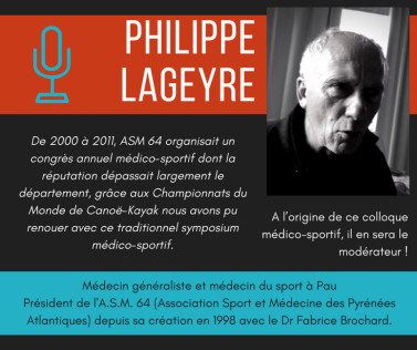 Philippe Lageyre Colloque Championnat du Monde de canoe kayak Pau