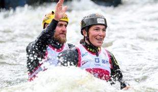 2018 ICF Canoe Slalom World Cup 2 Krakow Tereza FISEROVA - Jakub JANE