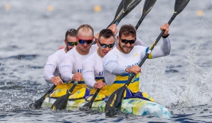 2022 ICF Canoe Sprint &amp; Paracanoe World Cup Poznan Poland Men&#039;s K4 Ukraine