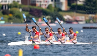 2022 ICF CANOE SPRINT WORLD CHAMPIONSHIPS Saul CRAVIOTTO, Carlos AREVALO, Marcus COOPER, Rodrigo GERMADE