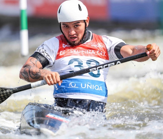 2022 ICF CANOE SLALOM WORLD CUP PRAGUE Kuanysh Yerengaipov
