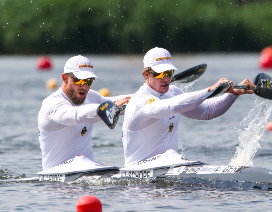 Max Lemke Jacob Schopf Germany men K2 Poznan Canoe Sprint World Cup 2024