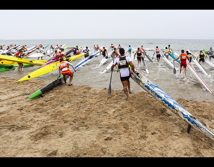 Ocean Racing Beach Shot