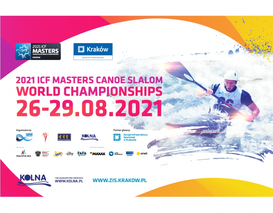 2021 ICF Masters Canoe Slalom World Championships - Krakow POL - poster