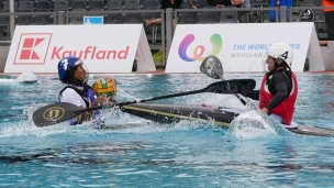 women centre sprint lost paddle icf canoe polo world games 2017