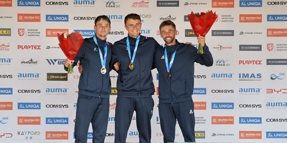 Nicolas Gestin podium France canoe slalom Prague 2025