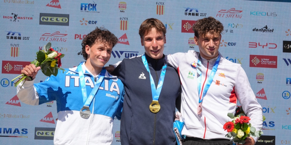Titouan Castryck kayak slalom U23 Foix France