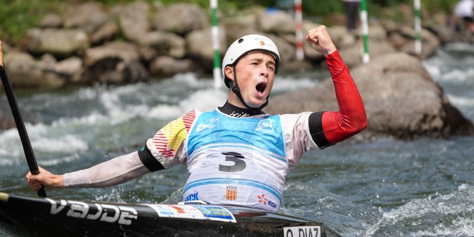 Oier Diaz Spain canoe slalom junior Foix 2025