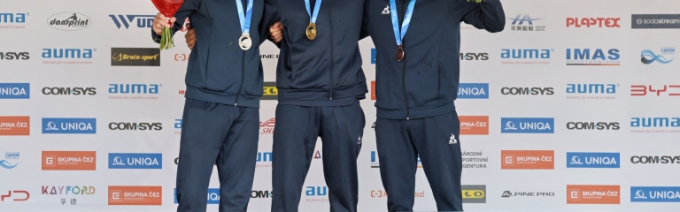 Nicolas Gestin podium France canoe slalom Prague 2025