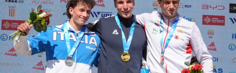 Titouan Castryck kayak slalom U23 Foix France
