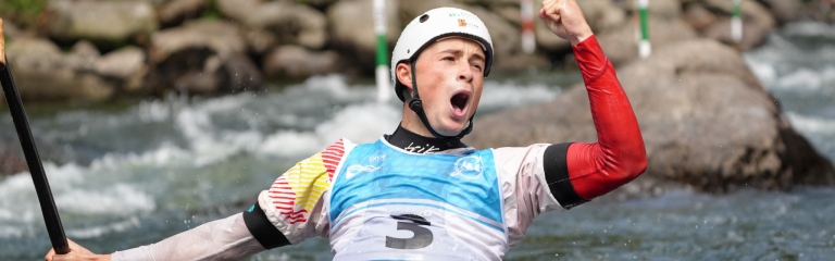 Oier Diaz Spain canoe slalom junior Foix 2025