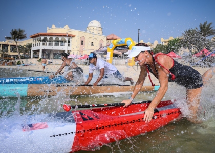 Abu Dhabi is holding the 2025 ICF SUP World Championships Abu Dhabi SUP World Championships 2025 training