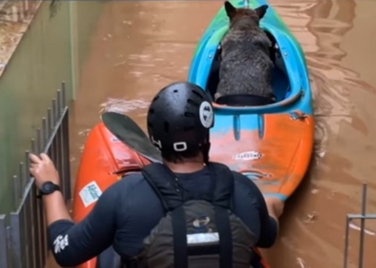 Brazil flooding Rio Grande do Sul 2024 canoe kayak