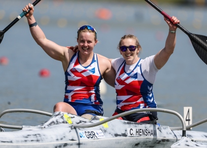 Great Britain Paracanoe celebrating 2024 Szeged