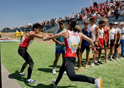 China team mixed relay Montemor 2025 canoe sprint