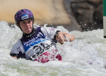 Kimberley Woods Great Britain kayak cross Sydney 2025 action