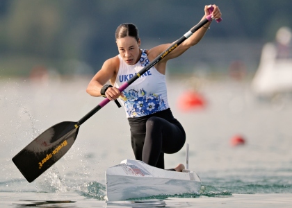 Liudmyla Luzan Ukraine canoe sprint Milan 2025