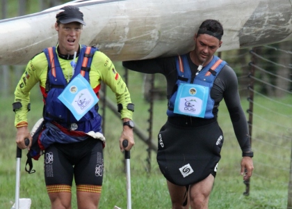 Terence Parkin crutches Mark Mulder Dusi Marathon 2019
