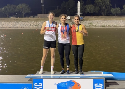 C1 podium women ICF Canoe Sprint Super Cup Oklahoma 2022