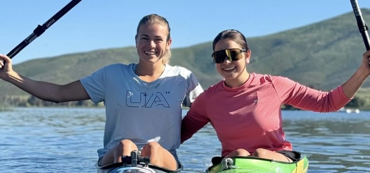 Anezka Paloudova, left, with her sister Karolina ahead of Paris 2024 Anezka Paloudova Karolina Paloudova 2024