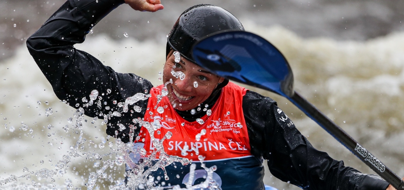 Czech Veronika Vojtova extreme slalom 2019 Prague