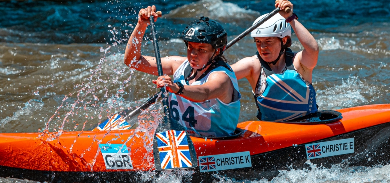 Kerry Christie and Emma Christie won sprint and classic golds in Veles Kerry Christie Emma Christie Great Britain wildwater canoeing Veles classic women C2