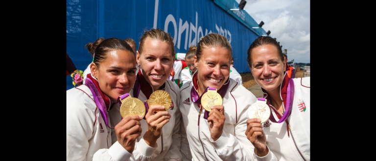 Hungary K4W Canoe Sprint Celebrate