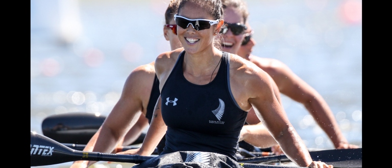 Jaimee Lovett (NZL)  is hanging up her paddle