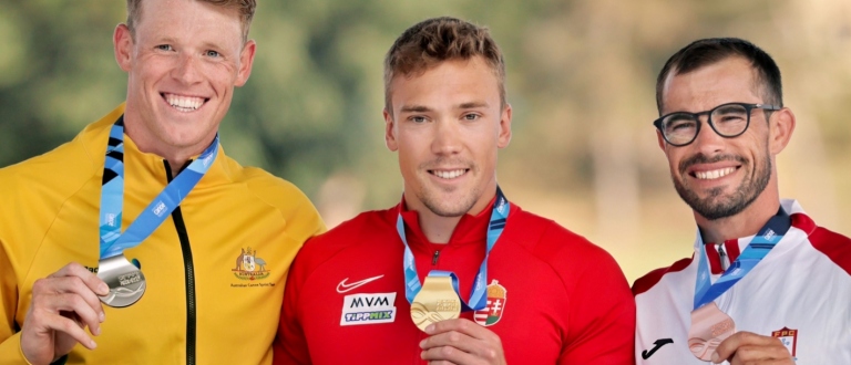 Balint Kopasz Hungary kayak sprint Milan 2025 Fernando Pimenta Tom Green
