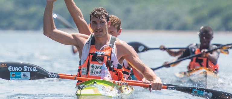 South Africa Andy Birkett Hank McGregor Dusi Marathon finish.