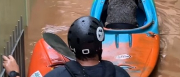 Brazil flooding Rio Grande do Sul 2024 canoe kayak