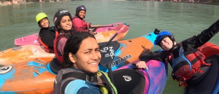 Ganga Girls India kayaking