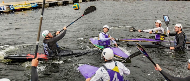 Great Britain canoe polo Friends of Allonby Liverpool 2024