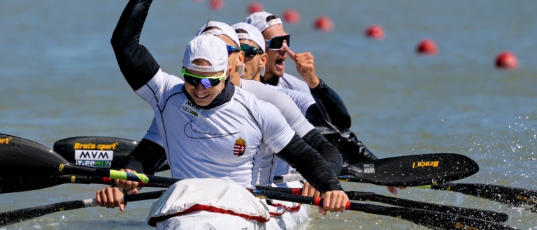 Hungary men K4 kayak sprint Szeged 2025