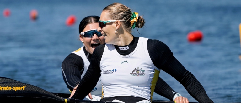Kailey Harlen and Natalia Drobot Australia kayak sprint Poznan 2025