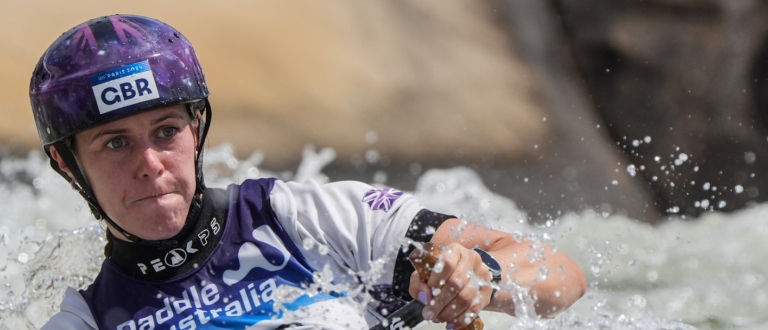 Kimberley Woods Great Britain kayak cross Sydney 2025 action