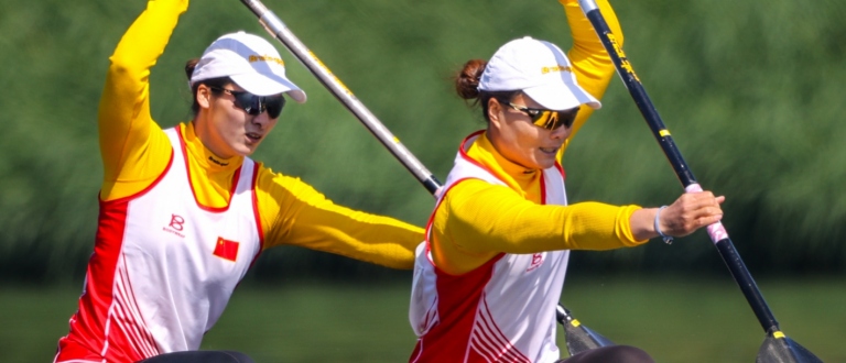 Mengya Sun Shixiao Xu China women C2 canoe sprint Poznan 2024