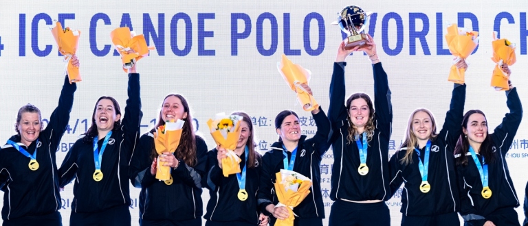 New Zealand Canoe Polo team gold 2024