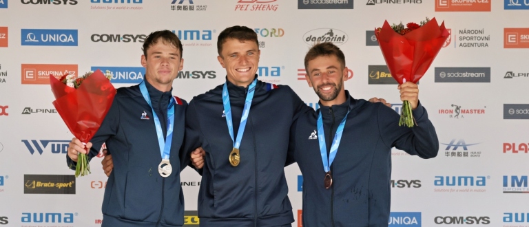 Nicolas Gestin podium France canoe slalom Prague 2025