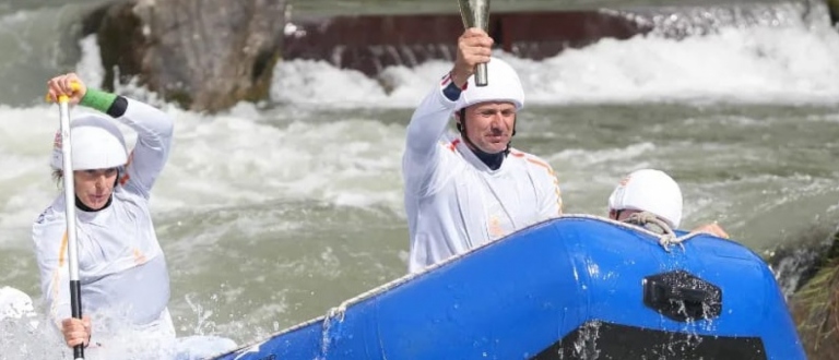 Patrice Estanguet Pau Paris 2024 torch relay Olympic flame