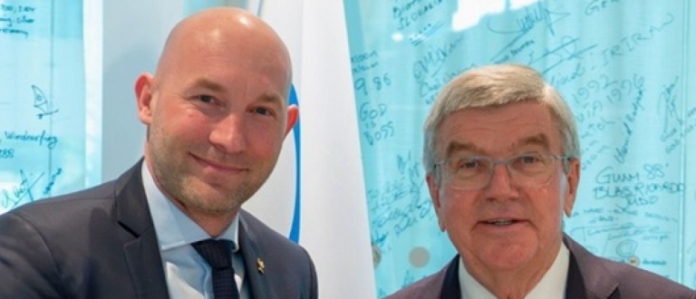 Ronald Rauhe Thomas Bach Olympians Wall canoe kayak 2025