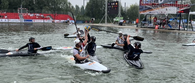 Spain New Zealand U21 men canoe polo 2022