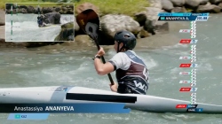 Anastassiya Ananyeva KAZ Women Kayak Slalom Heats / 2025 ICF Canoe-Kayak Slalom World Cup Pau France