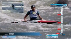 Joris Otten NED Men's Canoe Heats / 2025 ICF Canoe-Kayak Slalom World Cup La Seu d'Urgell Spain