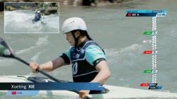 Xueting Xie China Women's Kayak Slalom Heats / 2025 ICF Canoe-Kayak Slalom World Cup Pau France